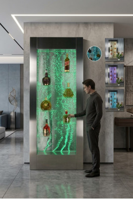 Regal Designer Beliicht Led Waasser Wand Bar Regal Kolonn