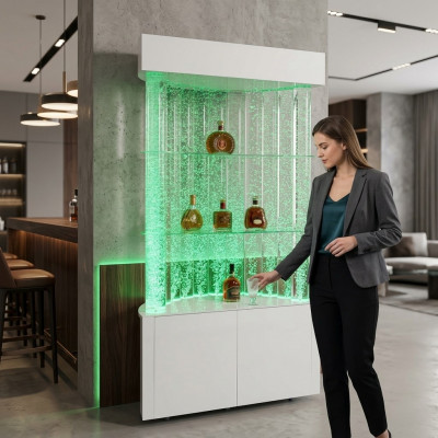 LED Regal Bar Waasser Wand Sail Dekoréiert Beliichte Waasserwänn Bar Theke
