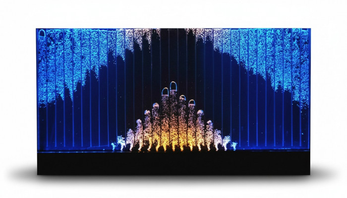 Modern Trennwand Waasser Maueren LED Waasserwand Dekorativ beliicht Mauer.