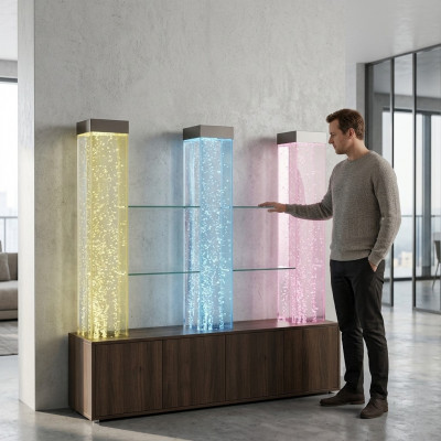 LED Regal Bar Waasser Mauer Säil beliicht Waassermaueren Bar Theke Regal Miwwelen