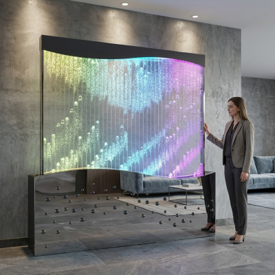 Wandpaneel Waasserblasen LED Waasserwand Designer Waasser Wand