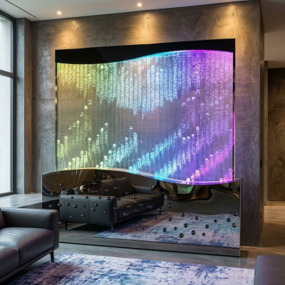 Wandpaneel Waasserblasen LED Waasserwand Designer Waasser Wand