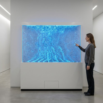 Modern Trennmauer Waasser Wänn LED Dekorativ Waasserwand Beliicht Wand
