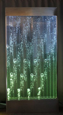 Wandpaneel mat Waasserblasen LED Dekorativ Waasserwand Designer Waasser Mauer