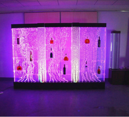 LED Regal Bar Waasserwand Deko Säule beliichte Waasserwänn Bar Theke