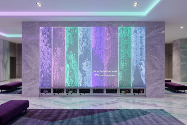 Wandpaneel LED Waasserwand Waasser Wänn Modern Waasserblasen Dekorativ Wand