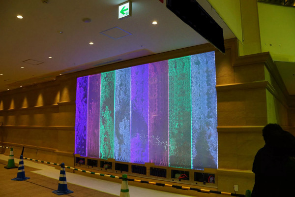 Trennwand Regal Schaf Wandsäule Waasserwand Kolonn Maueren LED 60x240 Waasserwänn Waasserwand