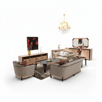 Couch Sofagarnitur 3+1 Sëtzer Garnitur Design Modern Sofa Garnituren Sëtz Nei