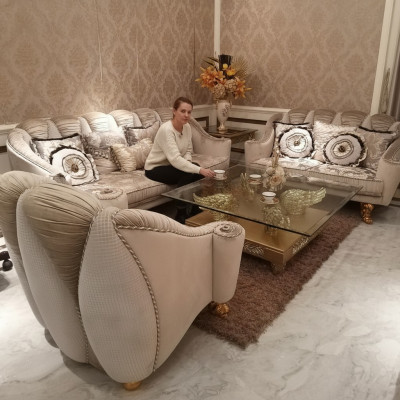 Klassesch Sofagarnitur 3+2+1 Barock Rokoko Antik Stil Sofa Canapé