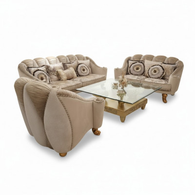 Klassesch Sofagarnitur 3+2+1 Barock Rokoko Antik Stil Sofa Canapé