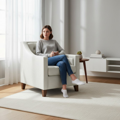 Stull 8x Iesszëmmer Polsterstull Fernseh Lounge Club Textil Sëtz Fauteuil Set