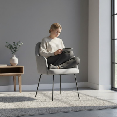Design Stull Sëtz Praxis Iess Zëmmer Still Stoff Textil Polster Waardesall Kanzlei
