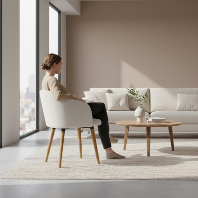 Design Still Stull Sëtz Praxis Iess Zëmmer Textil Stoff Polster Waardenzëmmer Kanzlei