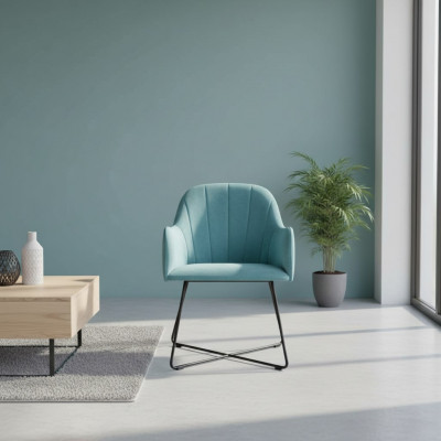 Stull 6x Iesssall Fernseh Club Textil Sëtz Sessel Set Neit Lounge