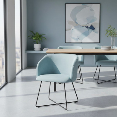 Stull 8x Iesszëmmer Polsterstull Fernseh Lounge Textil Sëtz Fauteuil Set Nei