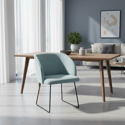 Design Waardzëmmerstull Sëtz Praxis Iesszëmmer Still Textil Stoff Polster
