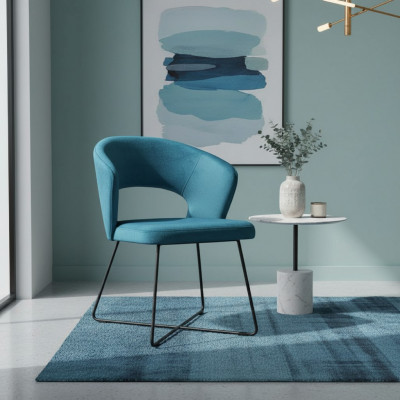 Stull 4x Iesszëmmer Polsterstull Télé Lounge Club Sëtz Textil Sëtzset