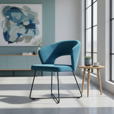 Modern Fauteuil Grupp 8 Still Set Garnitur Gréng Polster Armlehnen