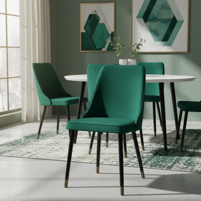 Stull 8x Iesszëmmer Polsterstull Lounge Sëtz Fautëuil Set Nei Club Textil