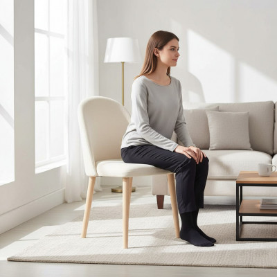Modernt Fotell Stull 1x Iesszëmmer Télé Lounge Sëtz Polsterstull Neien Textil
