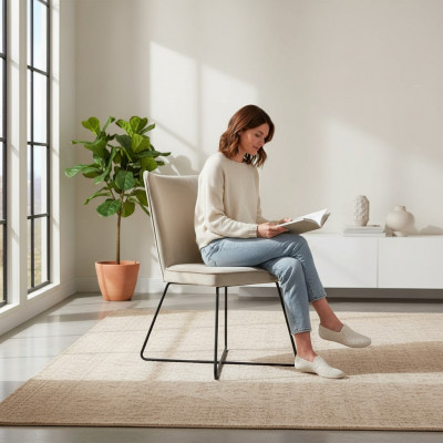 Stull 8x Iesszëmmer Gepolsterten Stull Fernseh Lounge Sëtz Fauteuil Set Neien Club Textil