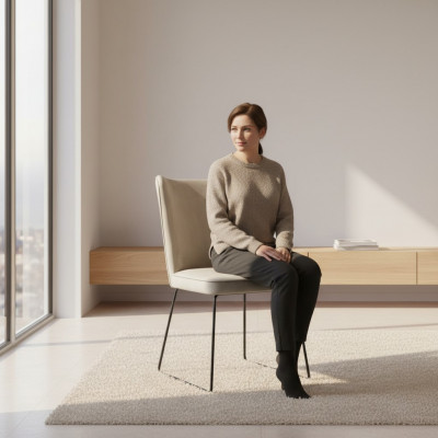 Waardesall Design Stull Sëtz Still Praxis Iesszëmmer Stoff Textil Polsterung