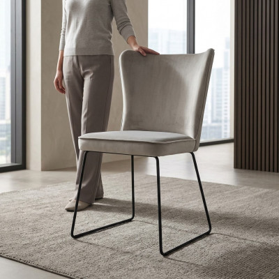 Stull 4x Fauteuil Iesszëmmer Lounge Set Nei Club Fernseh Polsterstull Textil