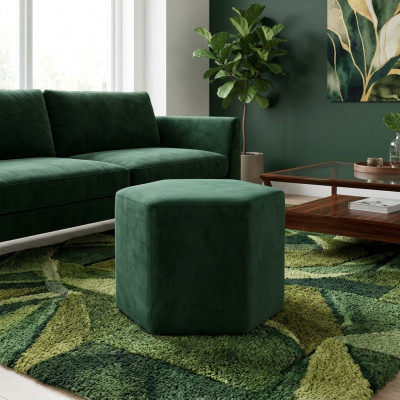 Sëtzkëscht Hocker Pouf Puff Sëtzpouf Textil Stoff Fousskëscht Ottoman Samt