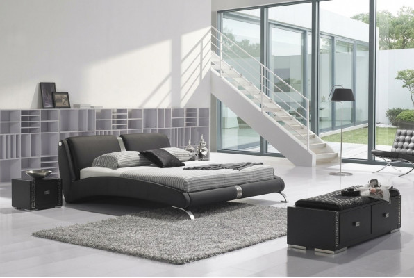 Modern Bett Polsterbett Duebelbett Designer Bettes Set 180x200cm