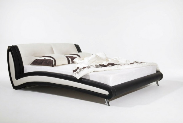 Designerbett Betten Eebett Duebelbett Polsterbett Schlofzëmmer Liederbett