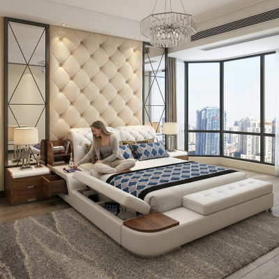 Multifunktion Bett Design Polster Duebelbett Better Chesterfield Luxus