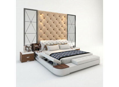 Multifunktion Bett Design Polster Duebelbett Better Chesterfield Luxus