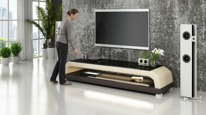 TV Lowboard TV Dësch TV Schaf Modern Wunnzëmmer Dekorativ Kollektioun