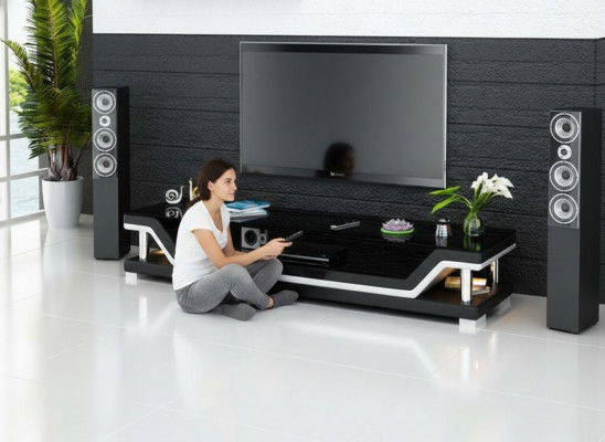 Designer RTV TV Kommod Anrichte Side Low Board Dekorative Schief Wohn.