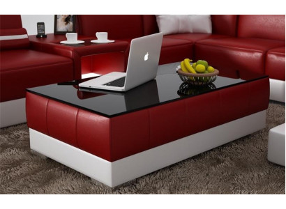 Sofadësch Design Wunnzëmmer Lieder Kaffi Glas Couch Polster Dekor Bäistell.