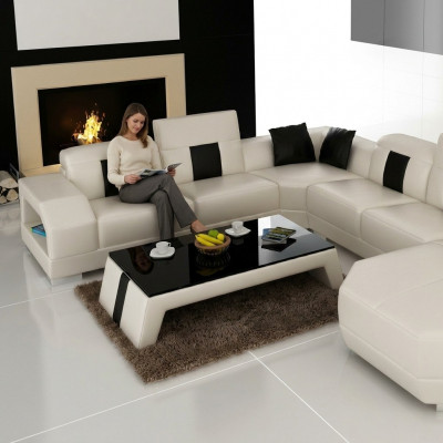 Couchtisch Kaffisdësch Glas Design Säitentisch Dësch Dëscher Wunnzëmmer
