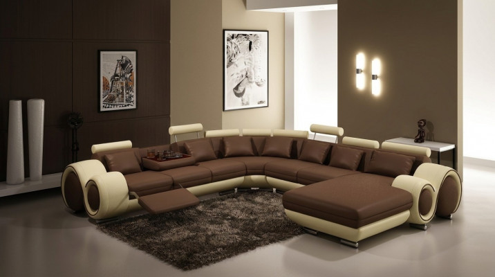 Canapéen U-Form Canapé Polster Garnitur Wunnlandschaft Design Eckcanapé