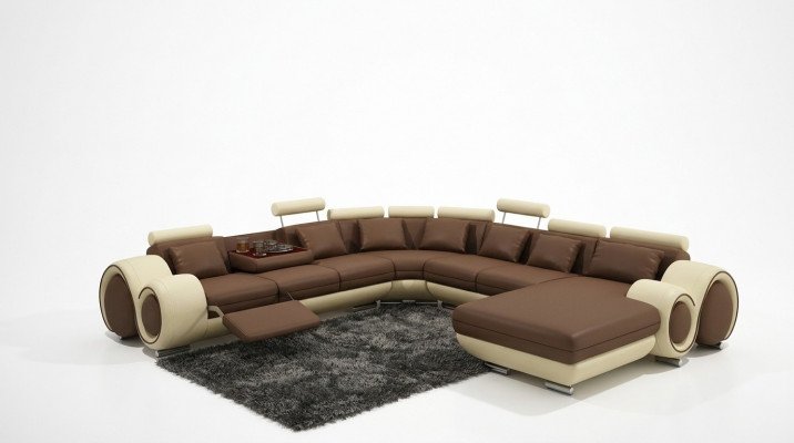 Canapéen U-Form Canapé Polster Garnitur Wunnlandschaft Design Eckcanapé