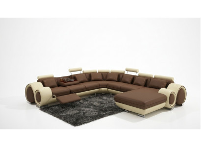 Canapéen U-Form Canapé Polster Garnitur Wunnlandschaft Design Eckcanapé