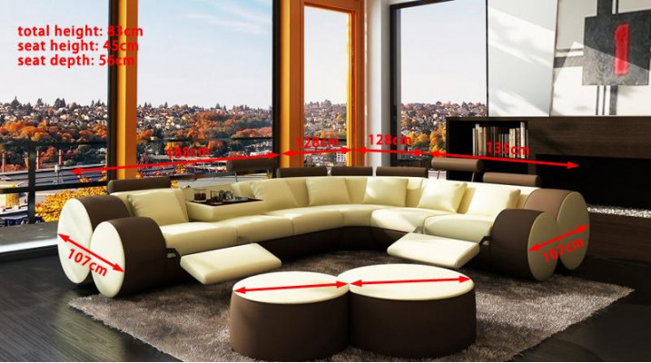 Ecksofa Sofa Lieder Couch - Designer Couchgarnitur Sëtz Pultser Wunnlandschaft