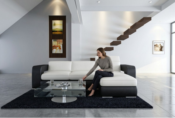 Eck-Canapé Eck-Garnitur L-Form Sofa Ecksofa Garnitur Polster Dekorativ Canapé