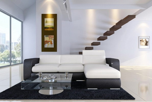 Eck-Canapé Eck-Garnitur L-Form Sofa Ecksofa Garnitur Polster Dekorativ Canapé