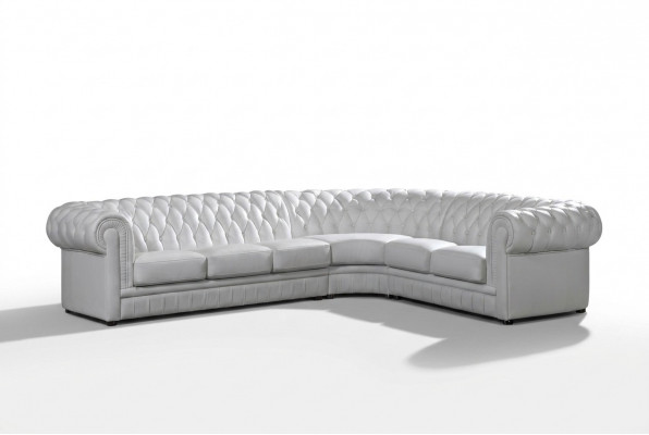 Liederdivan Eckdivan Canapé Chesterfield Polster Eckgarnitur Divan Canapéen