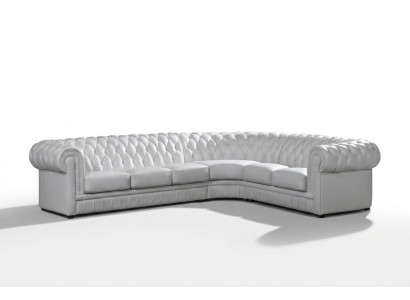 Liederdivan Eckdivan Canapé Chesterfield Polster Eckgarnitur Divan Canapéen