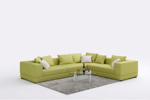 Sofa Modern Polster Stoff Couch Design Ecksofa Canapé Stoff