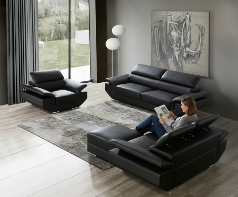 Multifunktioun Sofa'Sitzgrupp 3+2 Sëtzer Set Design Sofa Polster Couchen