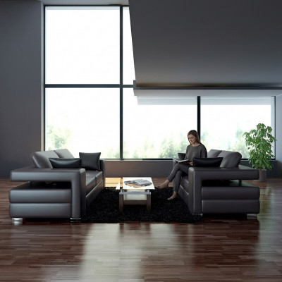 Sofagarnitur 3+2 Sëtzer Sofa Sëtz Couch Polster Garnitur Modern Couchen