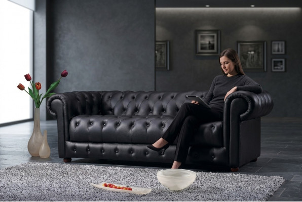 Chesterfield Canapéen Sofas Lieder 3+2 Sëtzer Sofagarnitur Garnituren Set