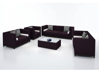 Soffagarnitur Liedersofa Sofa Couchen Sessler Set Sofa Këssen Couch 4tlg Fotell
