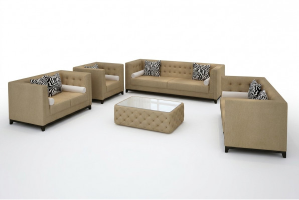 Ledercouch Canapé Sofakompositiounen Sëtzer Kompositioun Design Modern Sofa